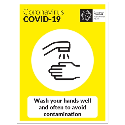 COVID-19 Wash Your Hands Well Sign COVID-19 Wash Your Hands Well Sign